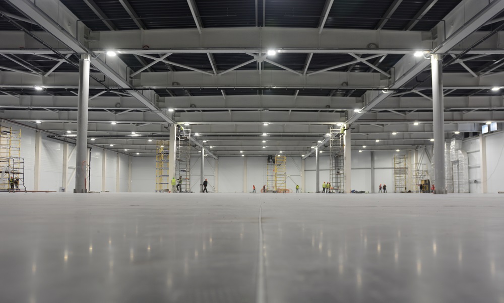 Large modern empty storehouse