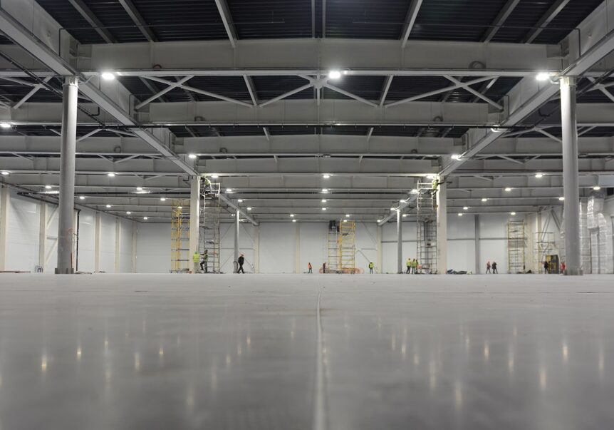 Large modern empty storehouse